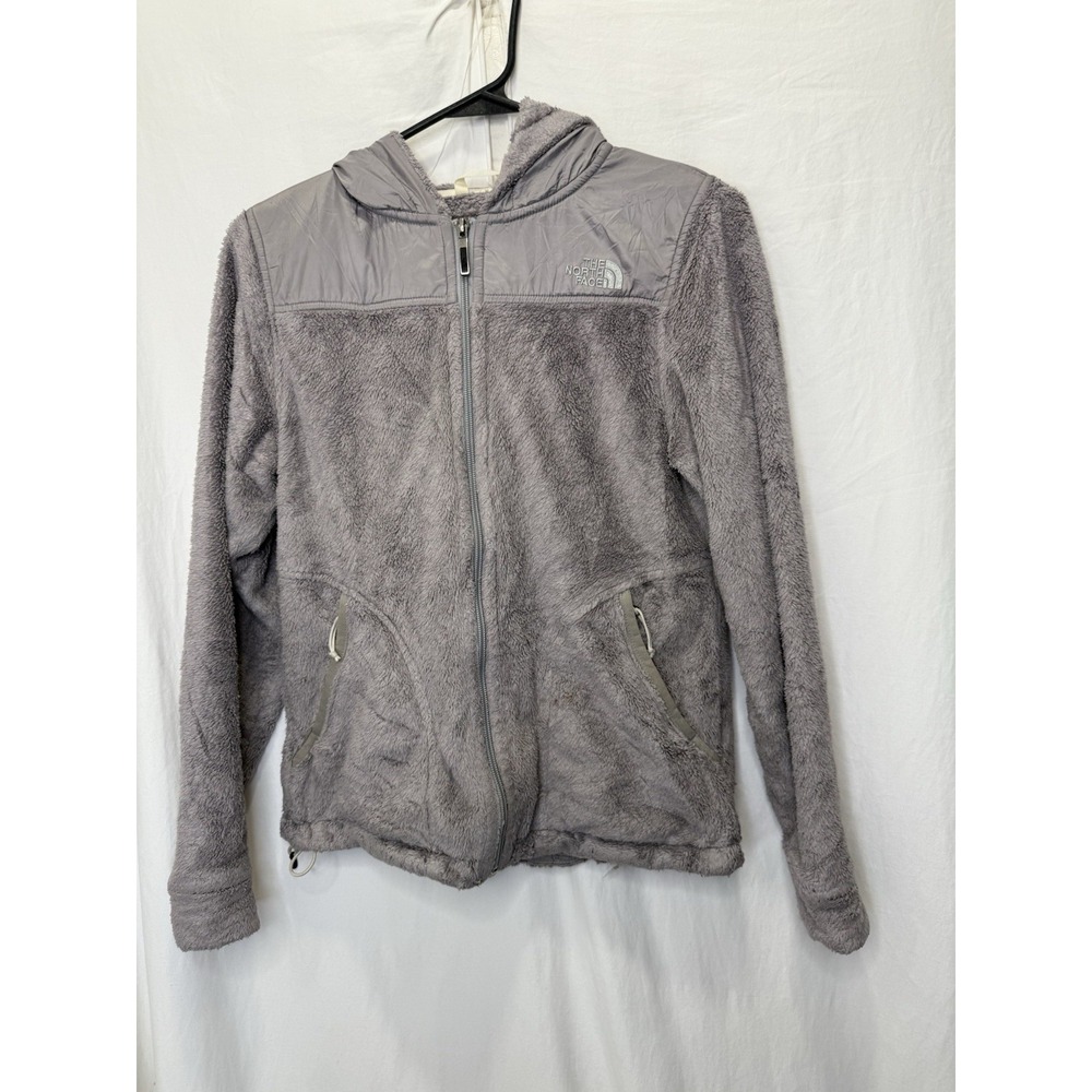 The North Face Women's Full Zip‎ Osito Fleece Jacket Size XS Gray With Hoodie